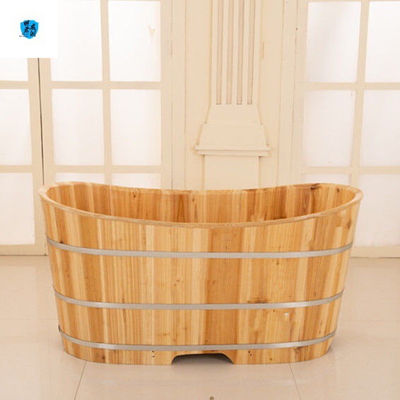 Thickened Wooden Barrel Bath Bucket Bath Bucket Steam Fumigation Bucket Bathtub Solid Wood Adult Bath Bucket