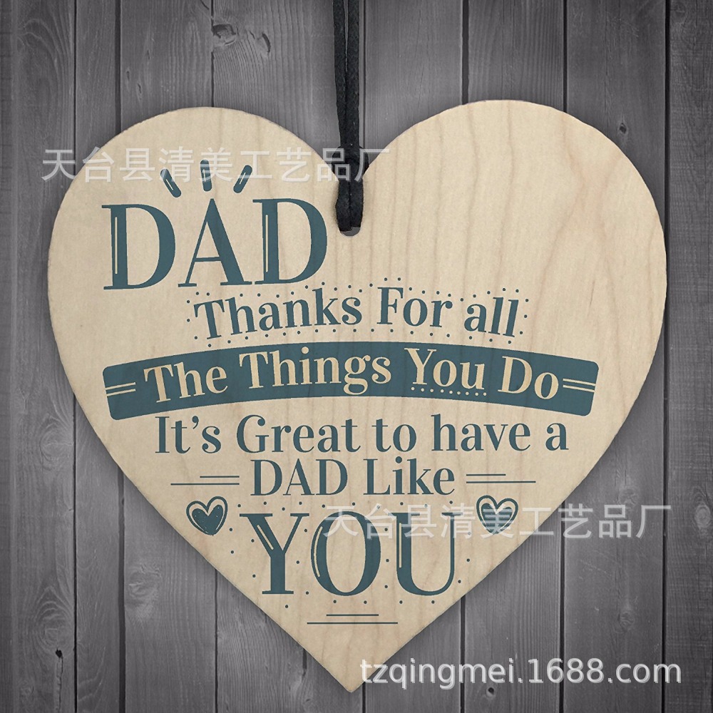 100mm love madera pieza colgante 1 paquete