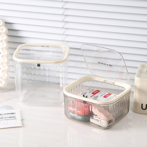Tabletop wastebasket luxury storage box for girls hair ties rubber bands hairpins hair accessories storage cosmetic box transparent