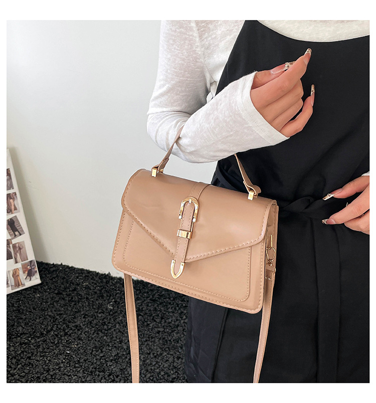 Bolso de hombro cruzado de moda con hebilla para mujer_voghion.com