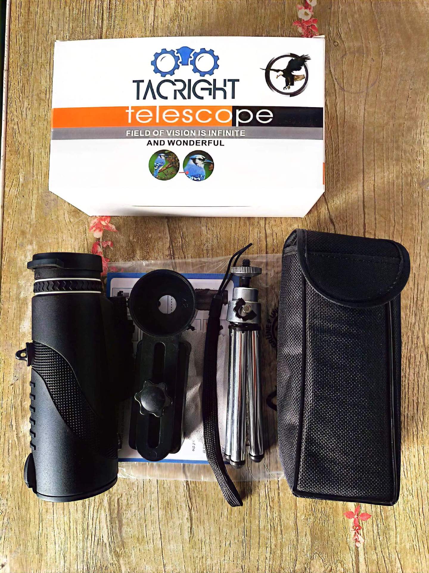 40x60 monocular de alta potencia HD telescopio verde baja luz de visión nocturna telescopio teléfono móvil gafas transfronterizas al por mayor