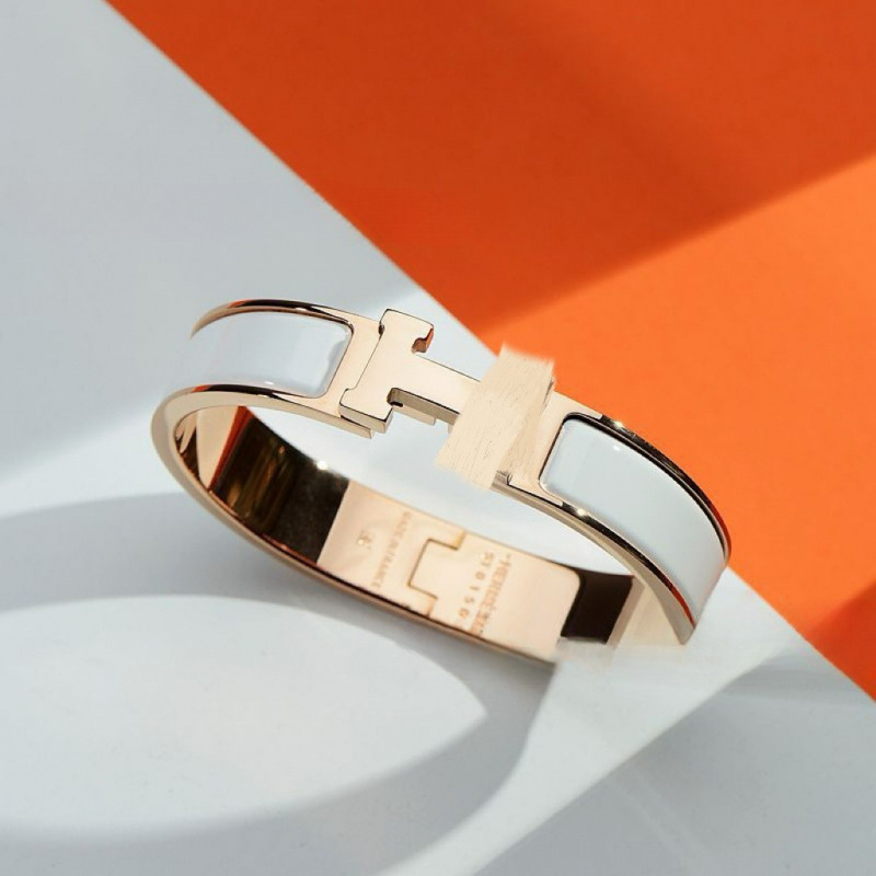 Golden white bracelet, pink gold