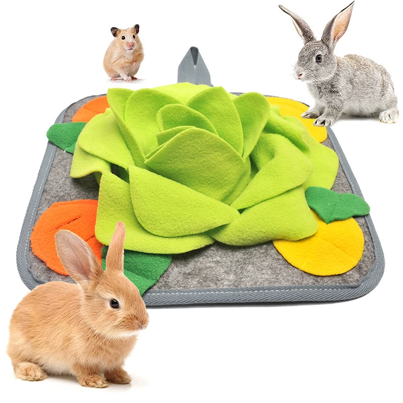 Amazon rabbit sniffing mat educational fun toy to release stress slow food training mat pet sniffing mat