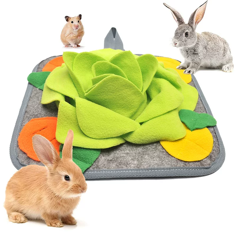 Amazon rabbit sniffing mat educational fun toy to release stress slow food training mat pet sniffing mat