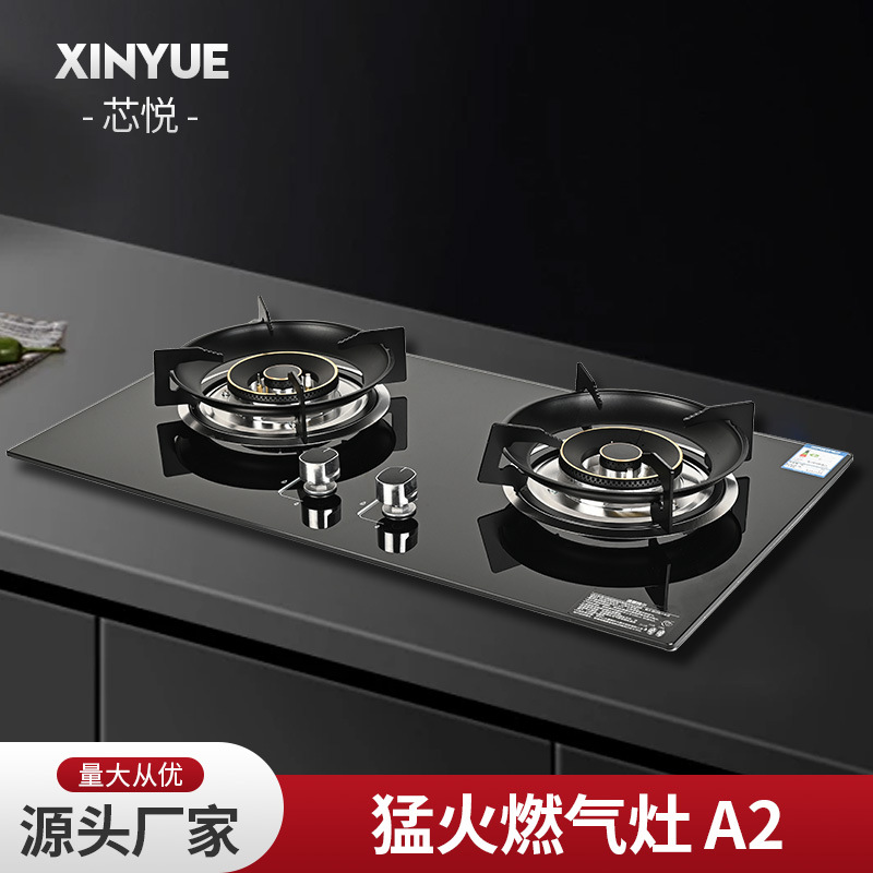 Estufa de gas, estufa de gas licuado de gas natural para el hogar, estufa de gas de fuego feroz, estación de potencia de fuego grande, estufa doble de doble propósito, ventas directas de fábrica