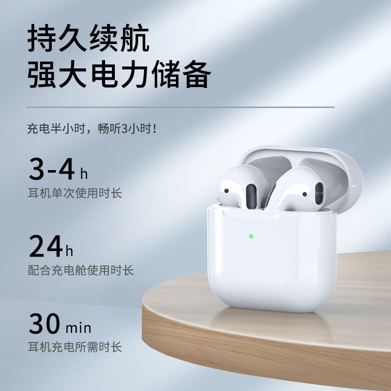 跨境pro4半入耳式无线蓝牙耳机 迷你四代运动TWS抖音专款专柜代购