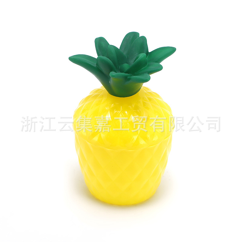Fábrica de plástico taza de piña taza de paja taza de bebida forma de fruta partido estilo Hawaiano Tiki taza puede ser de color fijo