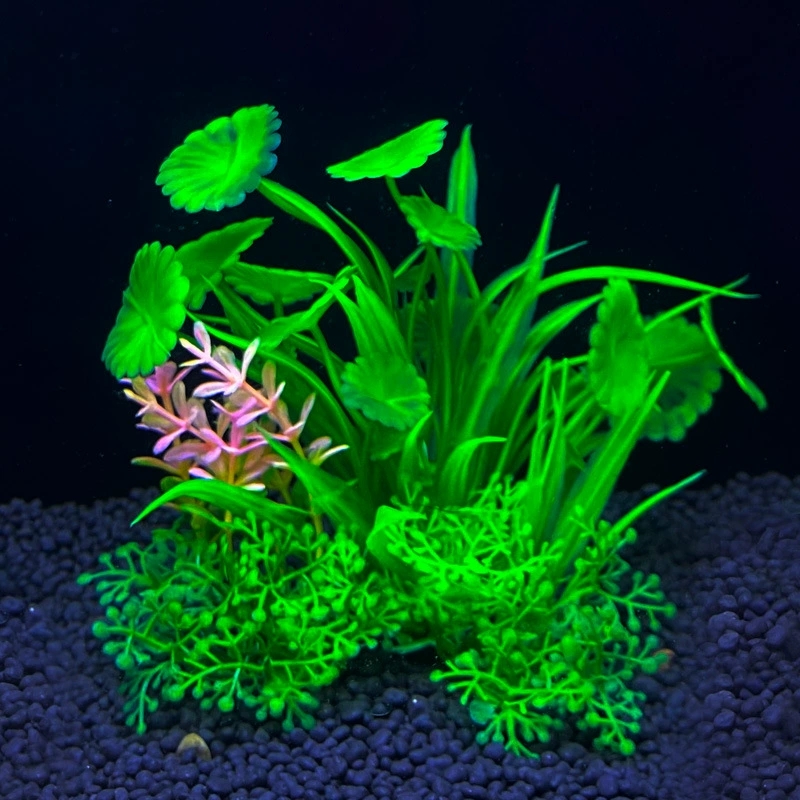 [鱼缸造景摆件塑料仿真水草假海草跨境水族箱装饰植物水族用品]