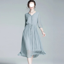 桑蚕丝连衣裙2025新款夏季高端品牌年轻真丝大牌名