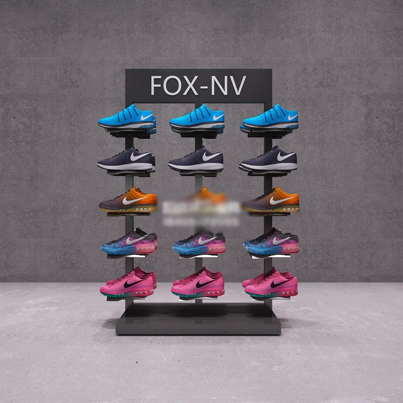 Tienda de ropa estante de exhibición gabinete de exhibición de pared Zapatero tienda de zapatilla de deporte estante centro comercial tienda de zapatos estante de zapatos