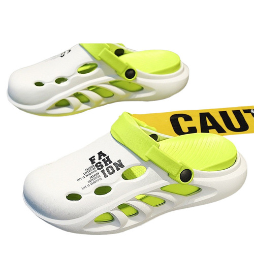 Men's Summer Outdoor Slides with Foot-Massage Sensation, Sandal Holes, for Men, Outdoor Sports, Non-Slip Soft Sole, Open-Toe Sandals