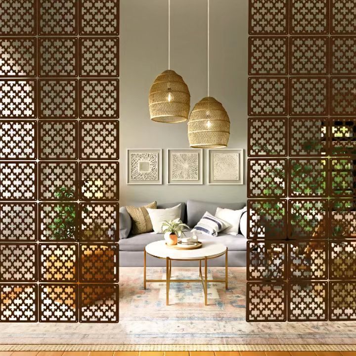 Hanging Separation Screen Wall Divider Room Divider Panel Wooden Modular Wall Hanging
