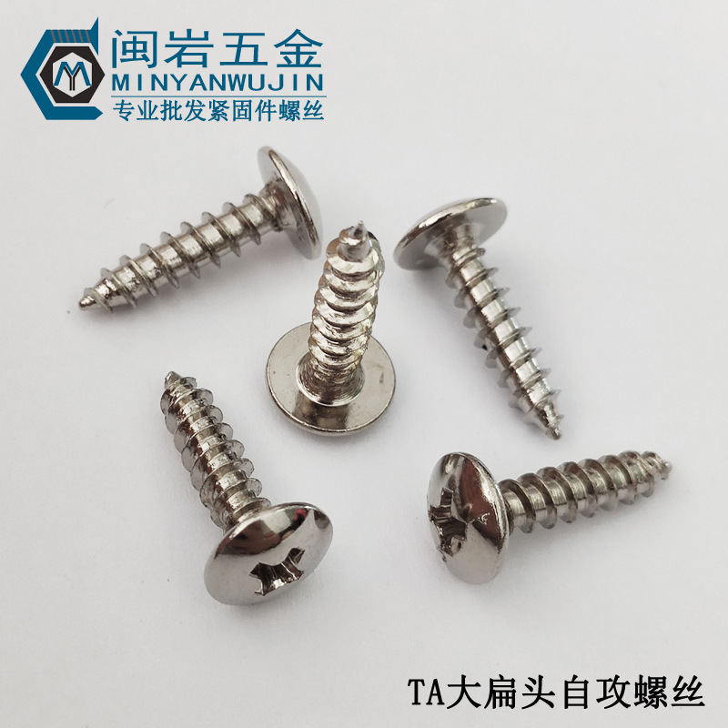 大扁头尖尾自攻TA3.5*8~40(长度mm) 304不锈钢   大扁头自攻螺丝