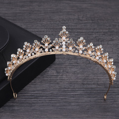 New Style Wedding Accessories Korean Birthday Small Crown Water Diamond Pearl Children's Wedding Accessories Brides Crown Hairband