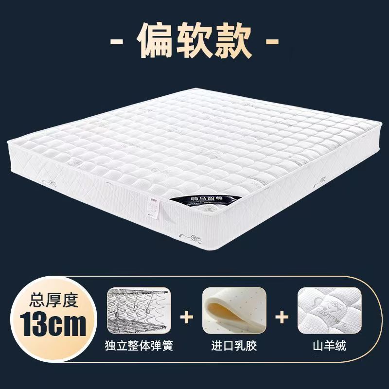 弹簧床垫加厚乳胶床垫两用椰棕硬垫席梦思独立弹簧床垫20cm硬床垫|undefined