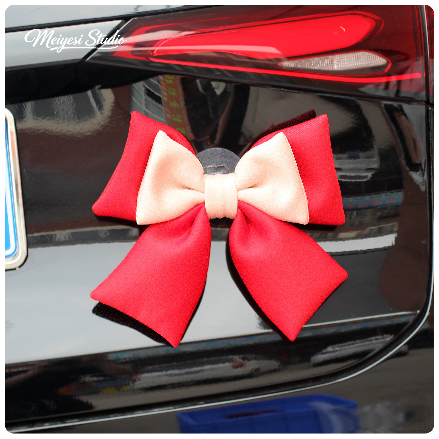 Auto pegatinas de automóviles arco decoración baúl motocicleta eléctrica colgante accesorios de cola muñeca muñeca