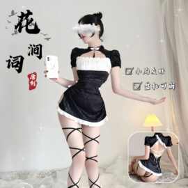 苏漫妮情趣内衣古典旗袍风制服诱惑露背绑带睡衣女火辣激情套装