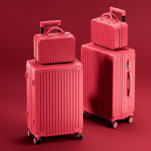 结婚行李箱大容量新款箱体陪嫁酒红色加厚新娘拉杆箱密码婚礼嫁妆