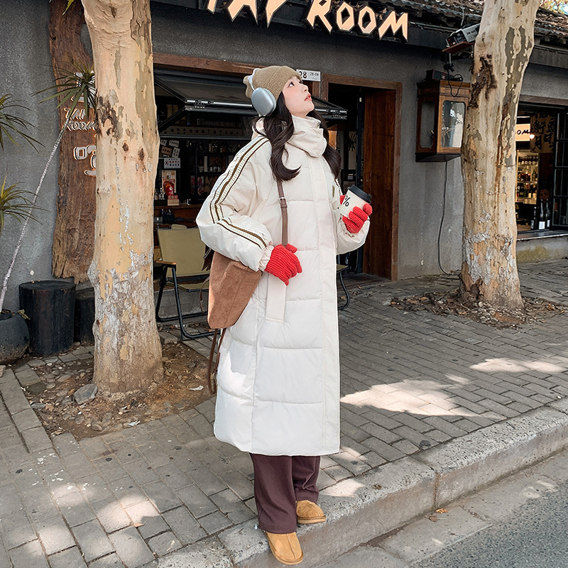Chaqueta de algodón de pluma para mujeres invierno 2025 nuevo chaqueta larga de rodilla suelta y gruesa chaqueta de algodón de marea image 6