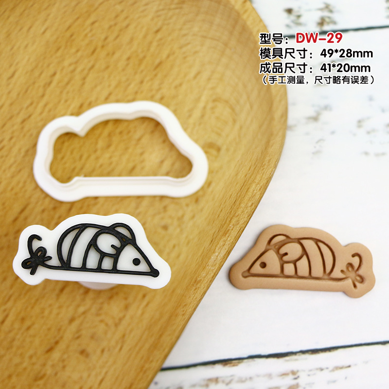 Gato molde de galletas de dibujos animados horneado molde de flip DIY 3D estereoscópio prensado molde de corte de galletas heladas