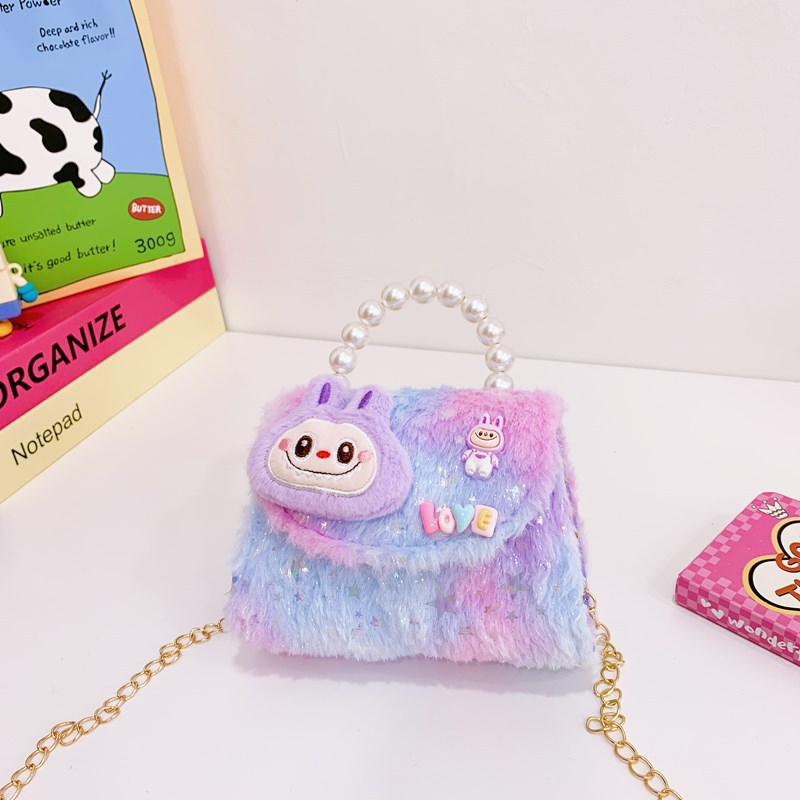 Otoño e invierno nuevos bolsos para niños lindos bolsos de piel de felpa accesorios bolsos de princesa celebridades de Internet bolsos de moda para niñas