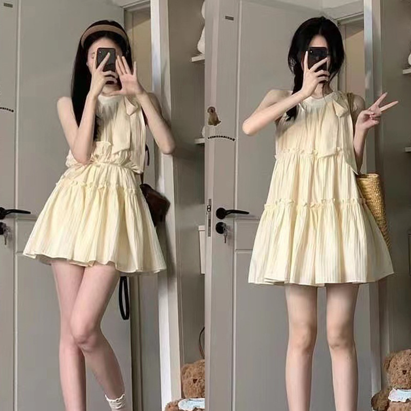 Women's Clothing Pure Desire Style French Style Sleeveless Skirt Summer Slimming Elegant Small A- shaped Princess Doll dress