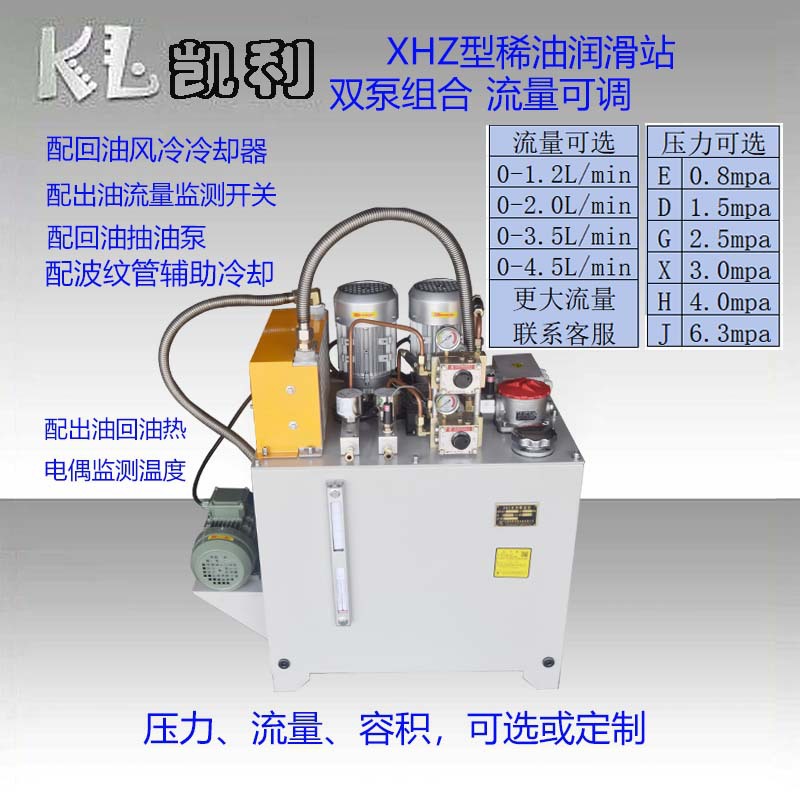 XHZ型稀油润滑站双泵组合压力、流量、容积、可选