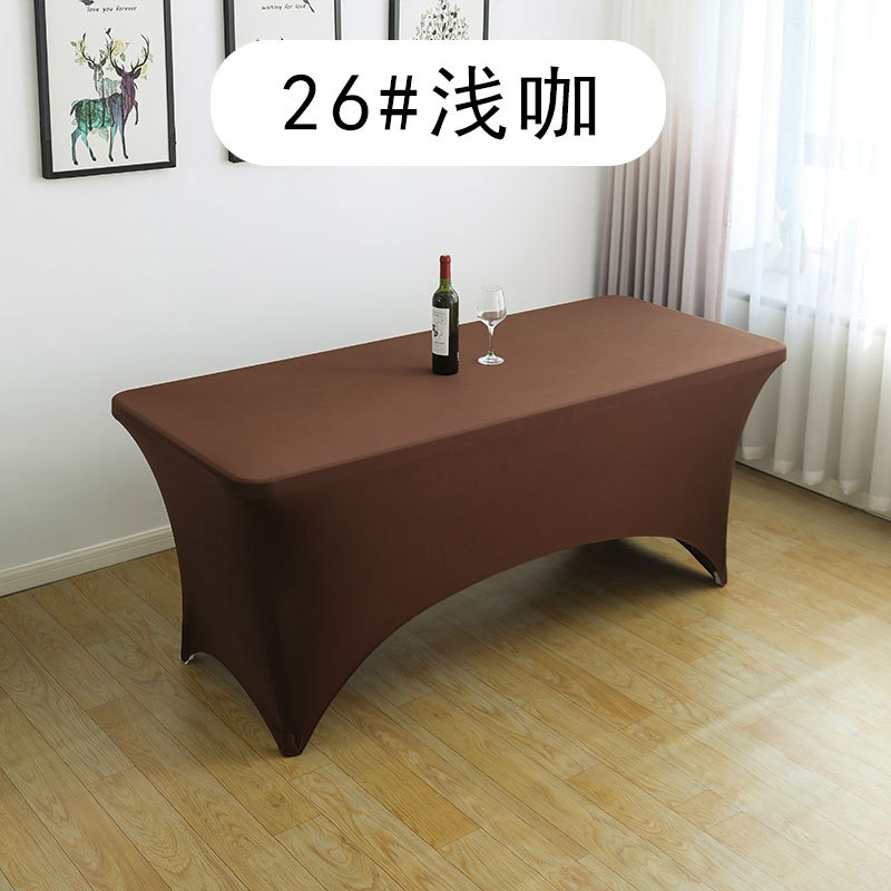 Cubierta de mesa elástica americana 4FT6FT para actividades de boda al aire libre Cubierta de mesa de cóctel de comercio exterior blanca y negra elástica rectangular