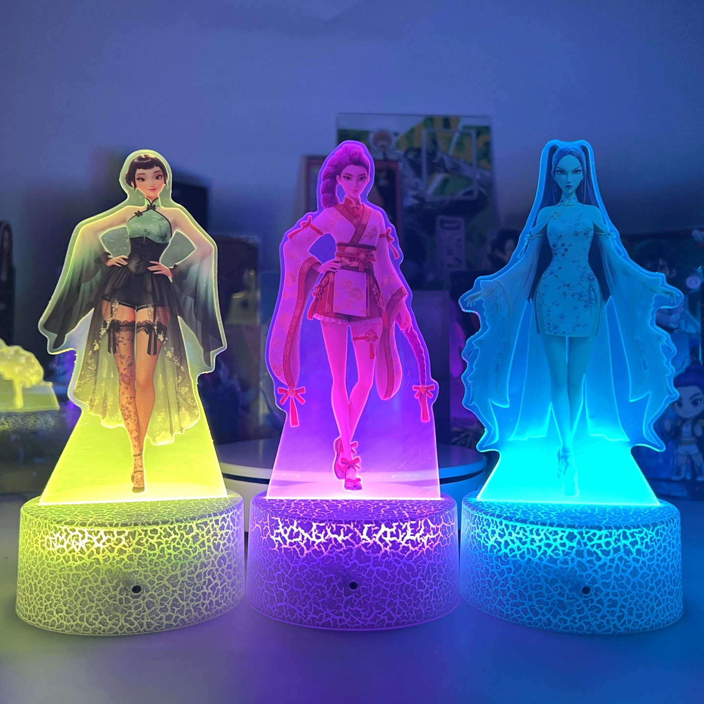 Кросс-бордер гравировальная машинa для периферии K-POP Witch Hunters, прецизионная бесшовная межслоёвая внутренняя печать, цветная 3D ночная лампа