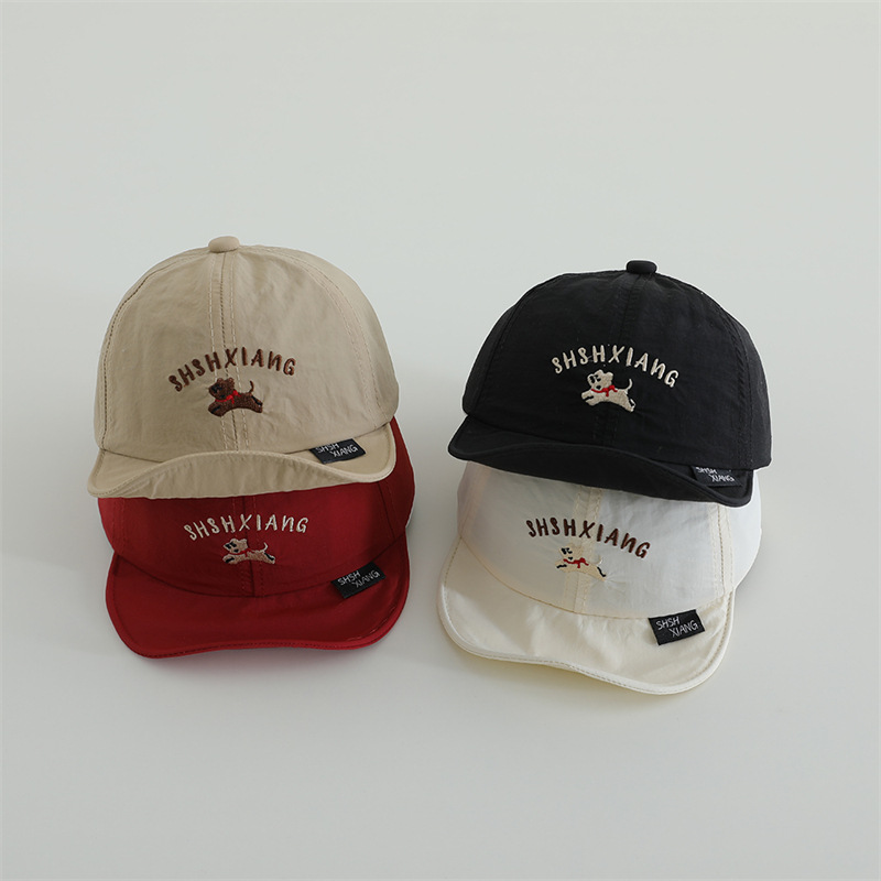 Sombreros para bebés ligeros y delgados primavera y otoño moda gorra de lengua de pato lindo niño caricatura cachorro bebé gorra de béisbol de ala corta marea