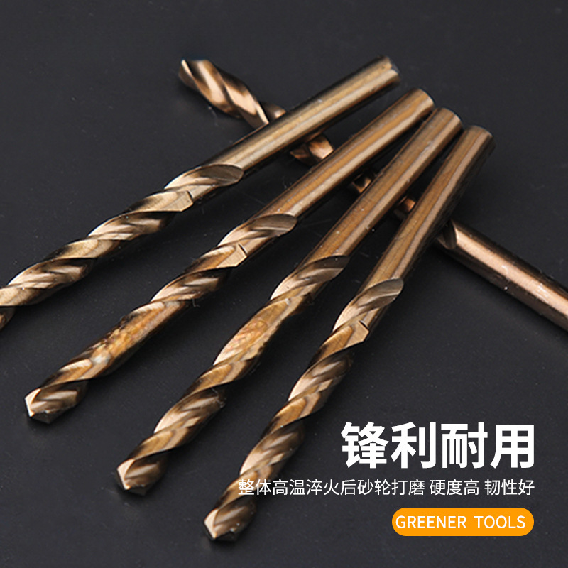 Lvlin torcido conjunto de broca de acero inoxidable aleación de acero que contiene aluminio de acero torcido perforación especial universal pequeño