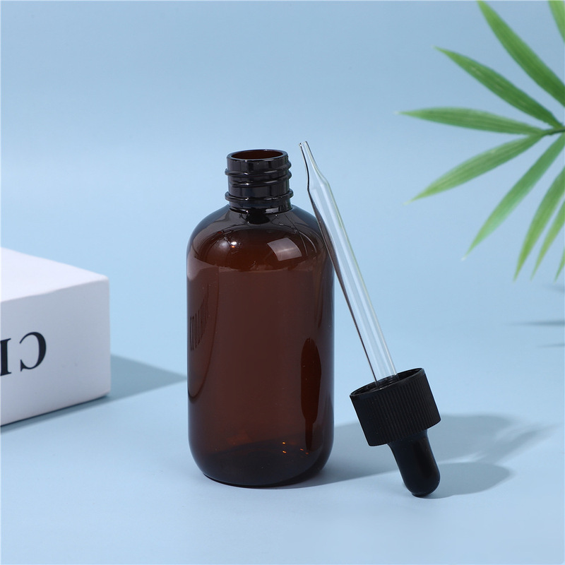 PET塑料精油瓶 滴管滴剂瓶 精华液 茶色分装瓶避光化妆品厂家批发|undefined