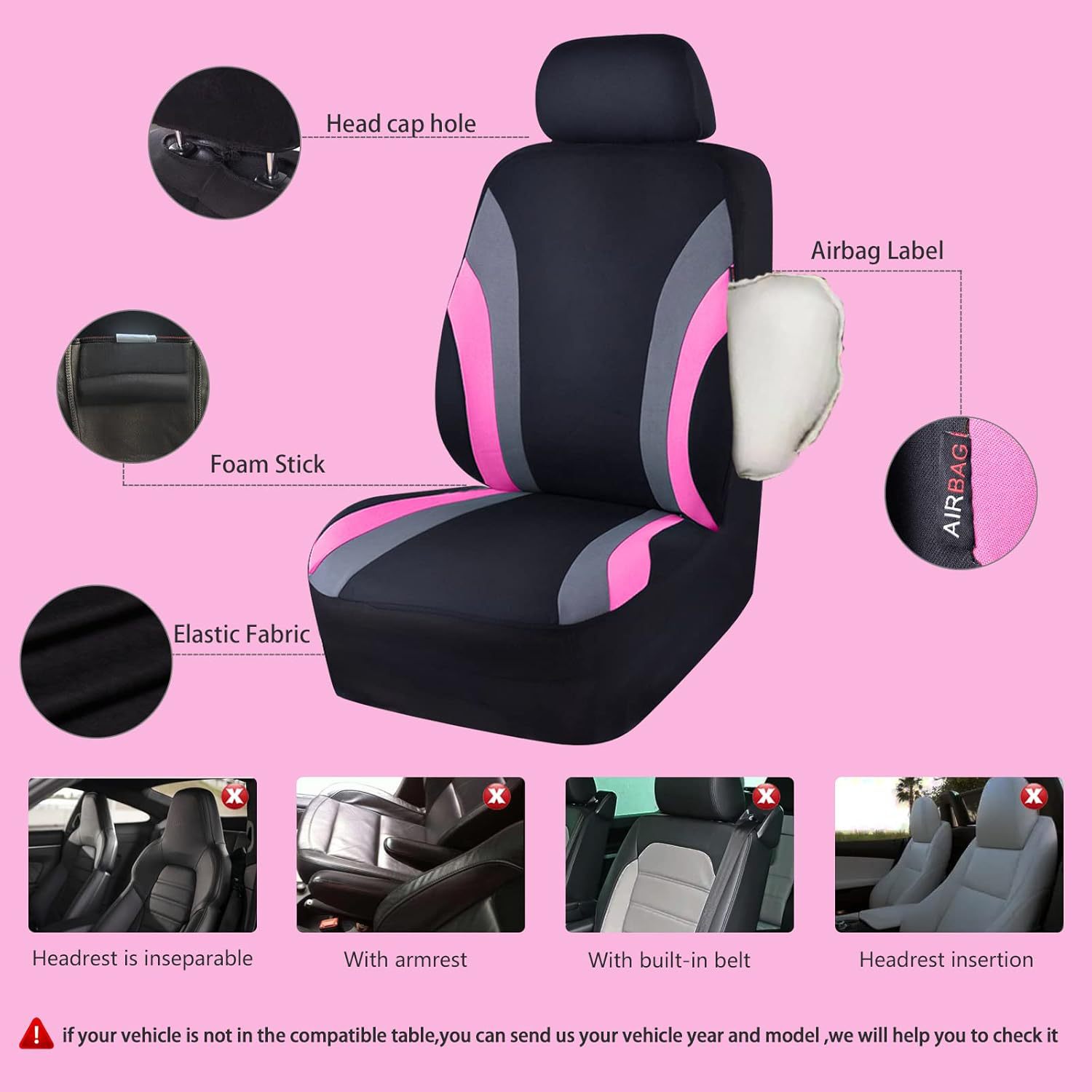 Source Factory Double Waistline All-Season Fabric Car Seat Cushion Hot-Selling on Amazon, Temu, Southeast Asia, Europe, and America