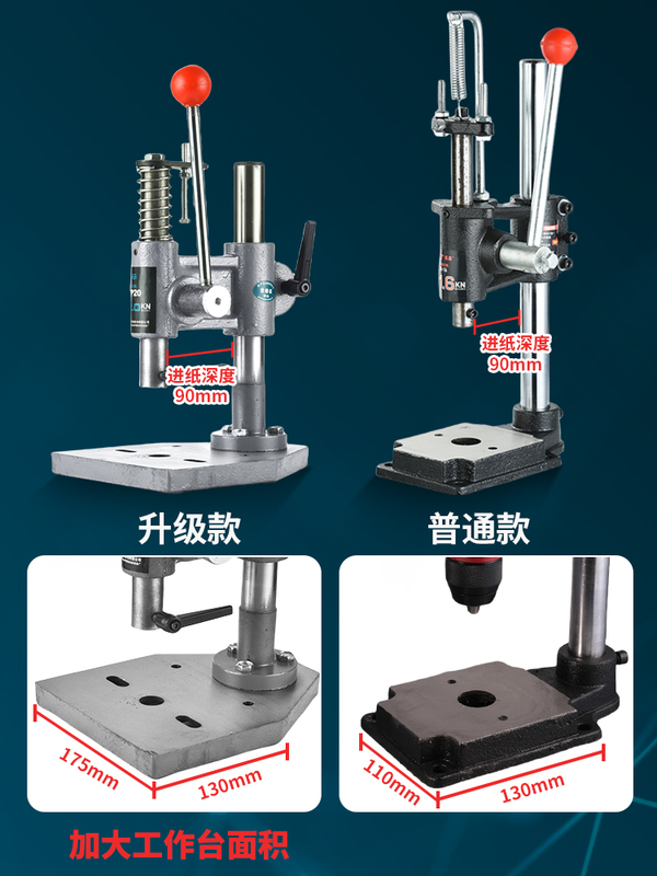 Heavy-duty cast iron single-hole puncher with 3-10mm drill bit for fabric, plastic bags, business cards, tags, silicone phone cases, leather Heavy-duty cast iron single-hole puncher with 3-10mm drill bit for fabric, plastic bags, business cards, tags, silicone phone cases, leather