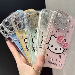 新款卡通KT猫蝴蝶结适用iPhone16手机壳苹果15promax可爱14/13硬