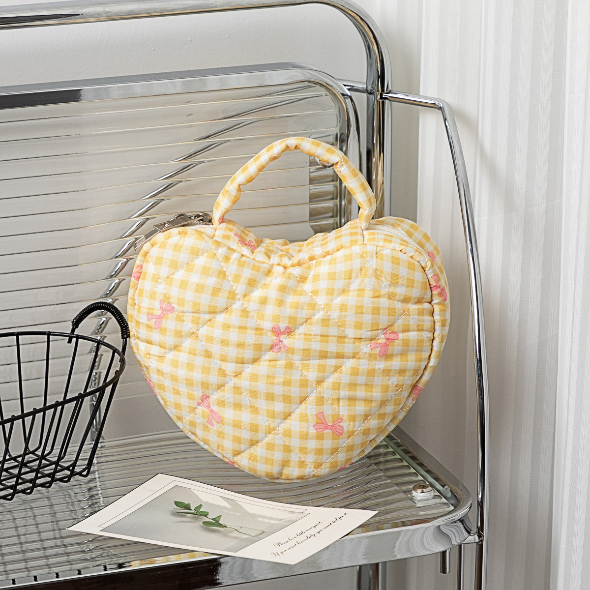 With bow, yellow