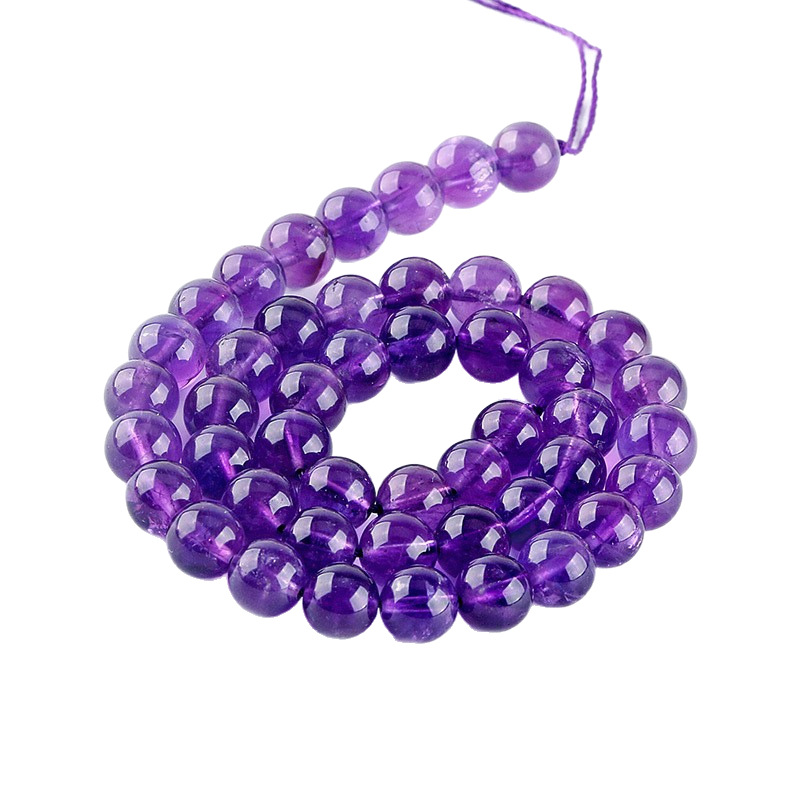 Cuentas de cadena larga de amatista natural semiacabadas cuentas de cadena larga de amatista dispersa precios especiales de profundidad directa de fábrica