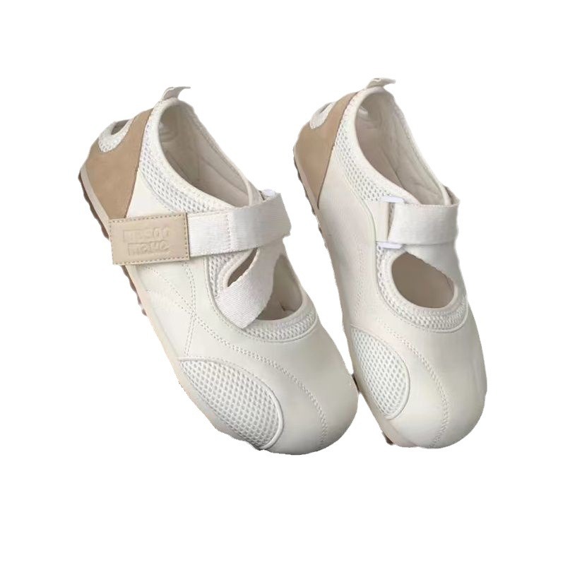 2024 verano nuevos zapatos puff velcro mary-zhen zapatos de piso plano de moda versátil zapatos de skate casuales para niños