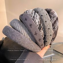 格雷系~感蝴蝶结发箍2025毛呢头箍百搭外出洗脸压发发饰