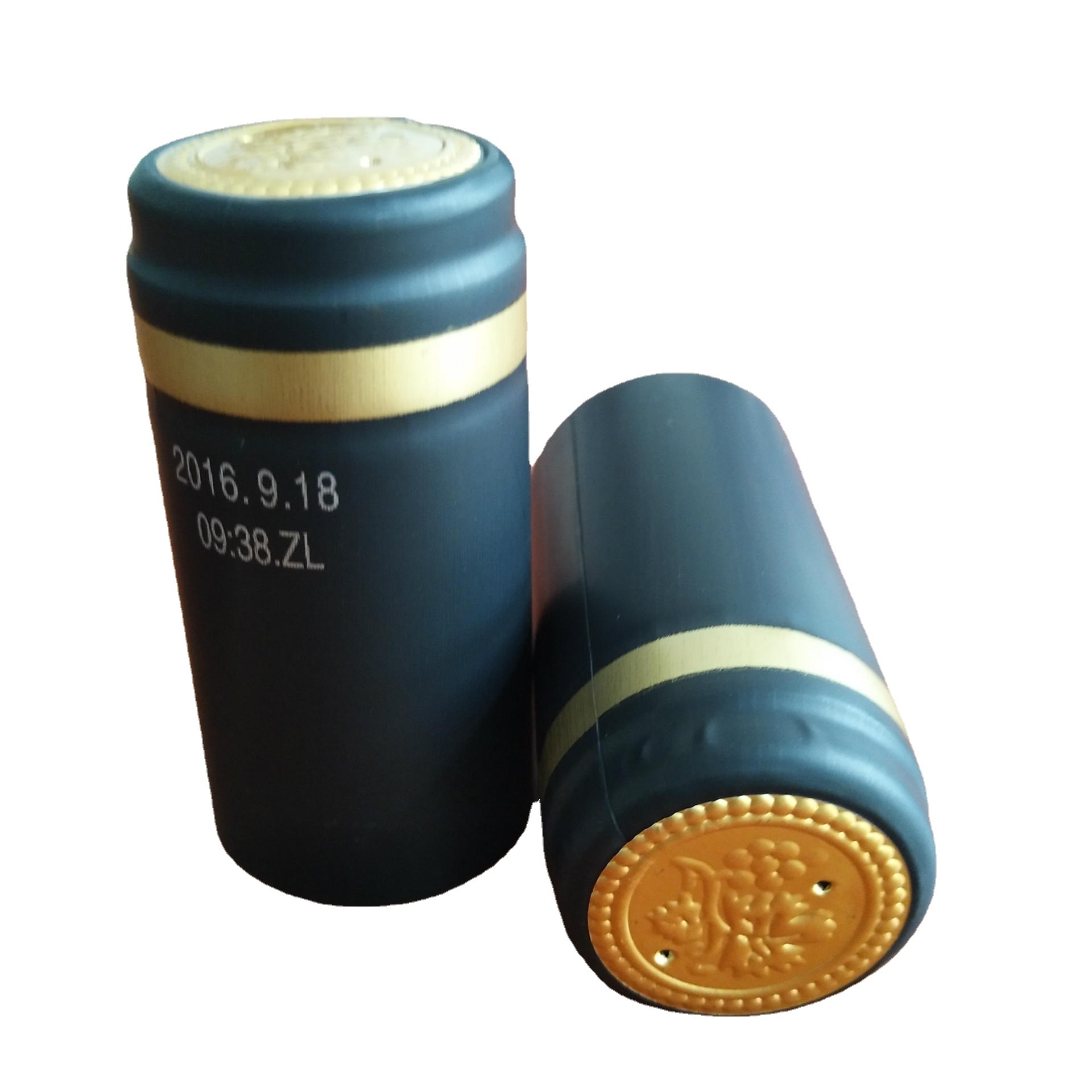 红酒收缩帽自酿酒热缩胶帽彩印LOGO  撕拉线收缩定型胶套PVC胶帽