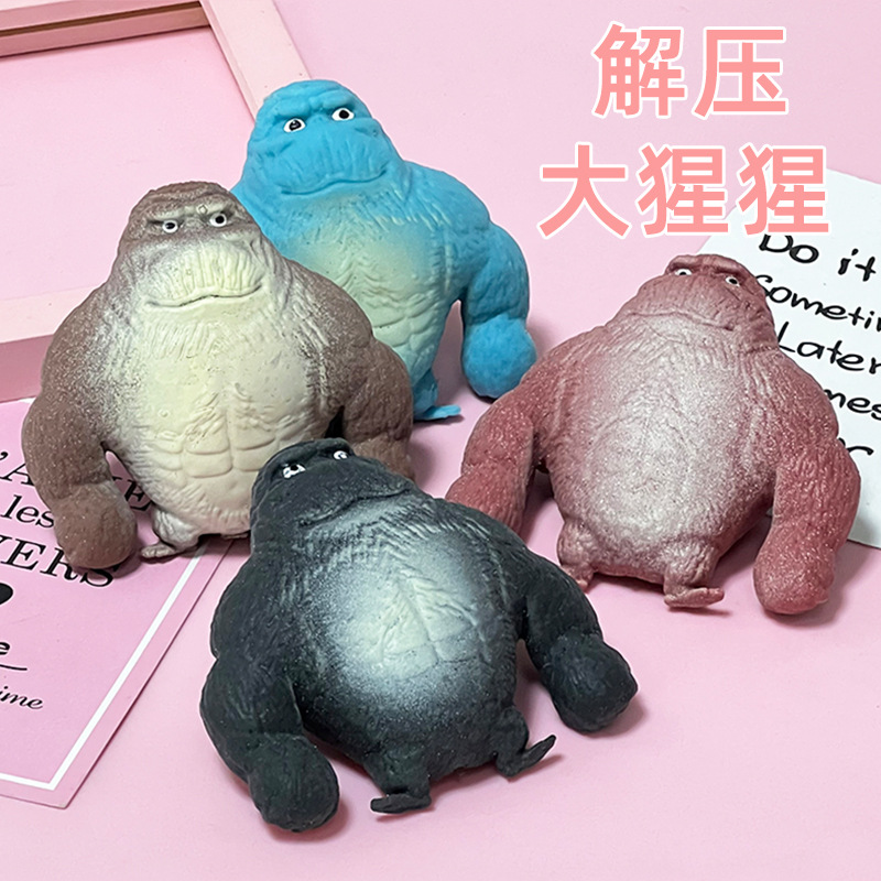 Tiktok mismo estilo descompresión gorila pellizco música arena Lala música ventilación descompresión truco creativo juguete lote