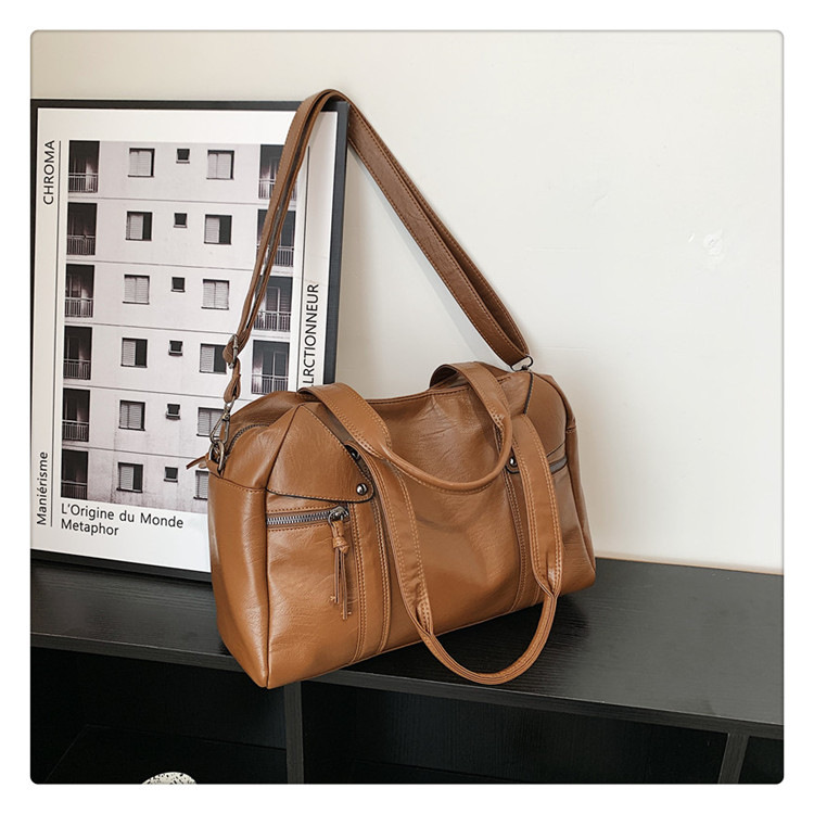 European and American cross-border fashion women's bag 2024 Spring new women's handbag, single-shoulder crossbody bag, simple tote bag undefined