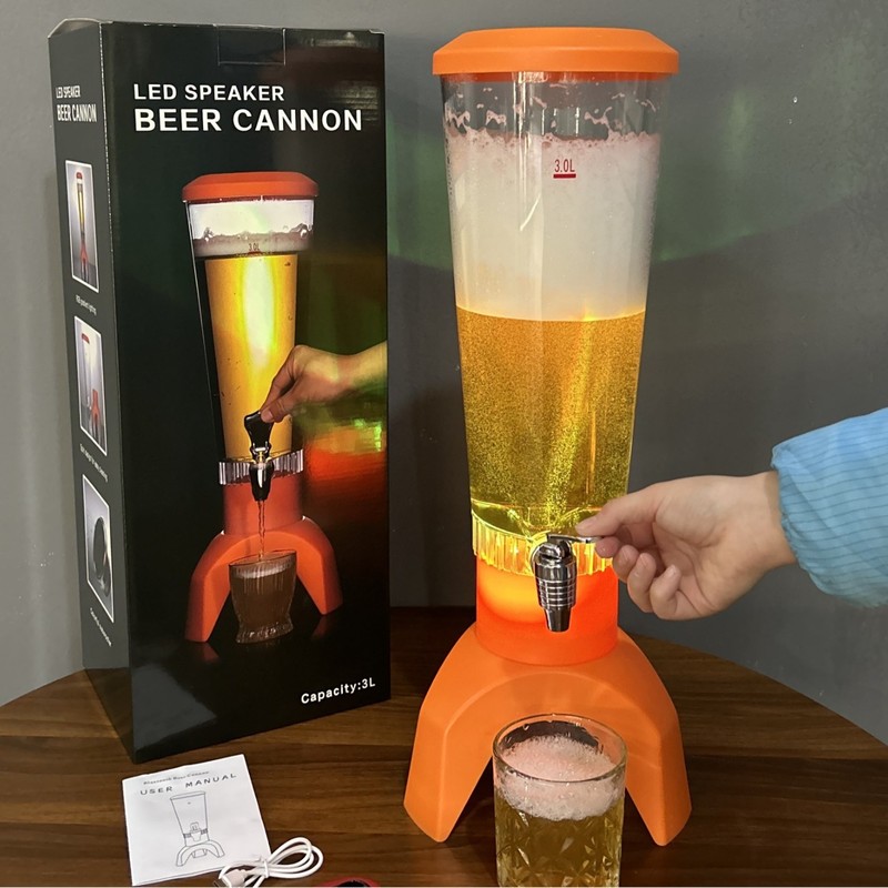 国境を越えた新製品発光 Bluetooth ビール バケツ 3L ワイン キャノン ビール バケツ ワイン セット インターネット有名人ビール ワイン ディバイダー|undefined