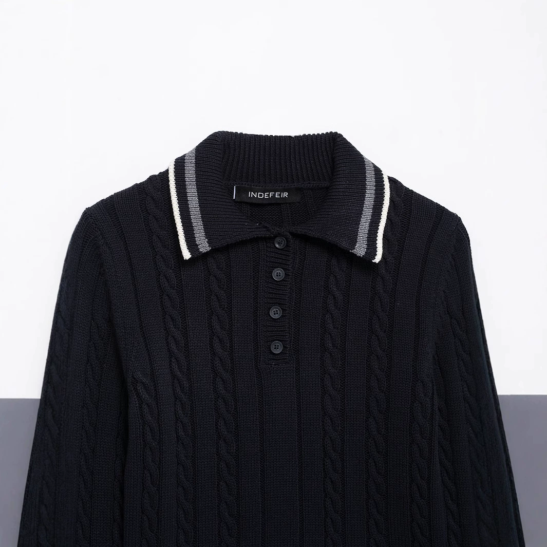 Spring knitted solid design sweater, European style, oversize, french style