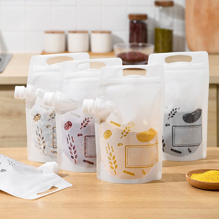 SP食品级收纳袋五谷杂粮收纳袋手提吸嘴袋小米面粉绿豆红豆5个装