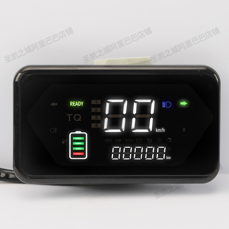 休闲三轮车仪表盘总成电动三轮车通用液晶电量显示器48v60v72v|undefined