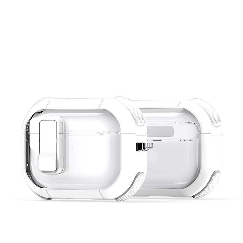AirpodsPro Bluetooth ヘッドセット保護ケース、AirPods4 半透明ポータブルヘッドセットケース、クロスボーダーに適しています。|undefined