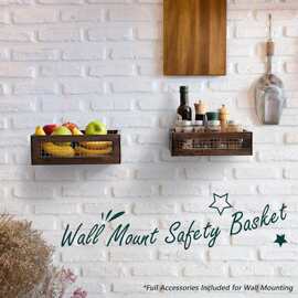 实木收纳置物筐啤酒水果蔬菜储物篮家用厨房调料陈列筐食物收纳盒