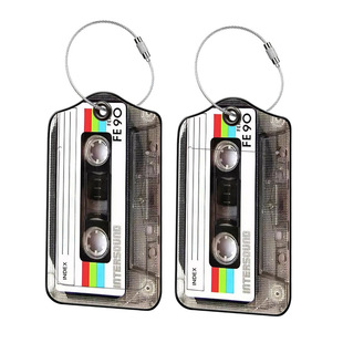 In-Stock Personalized Leather Luggage Tag Cross-Border Luggage Tag Suitcase Label Lanyard Boarding Pass Anti-Lost One-Piece Dropshipping