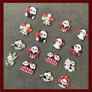 Red Panda Acrylic Refrigerator Sticks for National Day Festive Magnet Atmosphere Decorative Magnets for Children and Friends